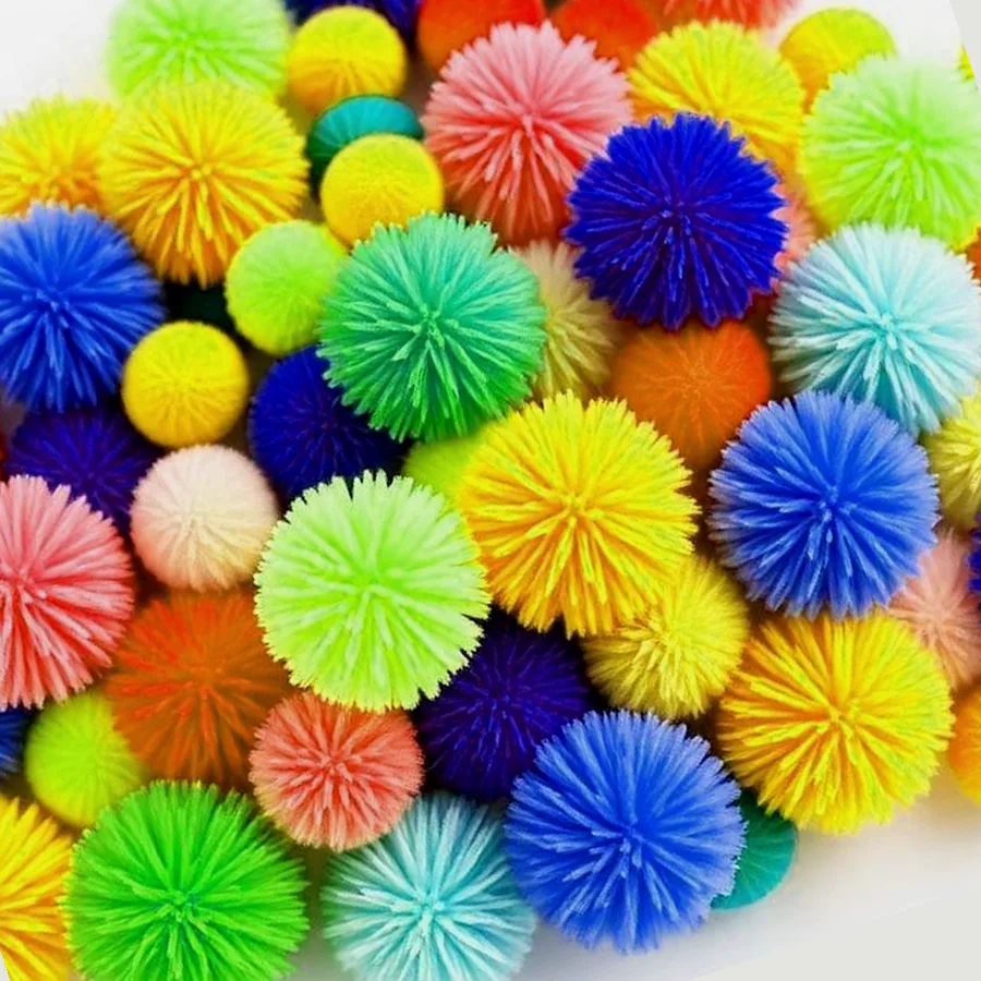Crayola Craft Pom Pom Assortment — Mixed Size, Pastel Assortment