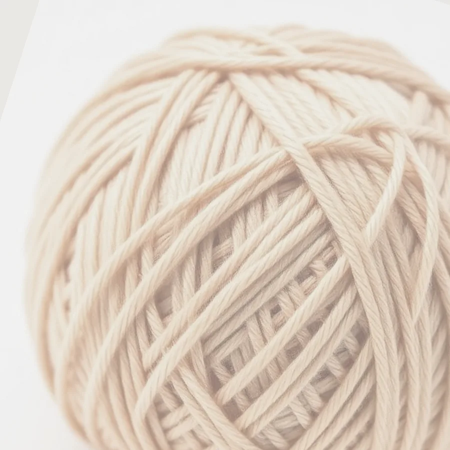 DMC Mercerized Cotton Yarn Ball — 3.5 oz, White
