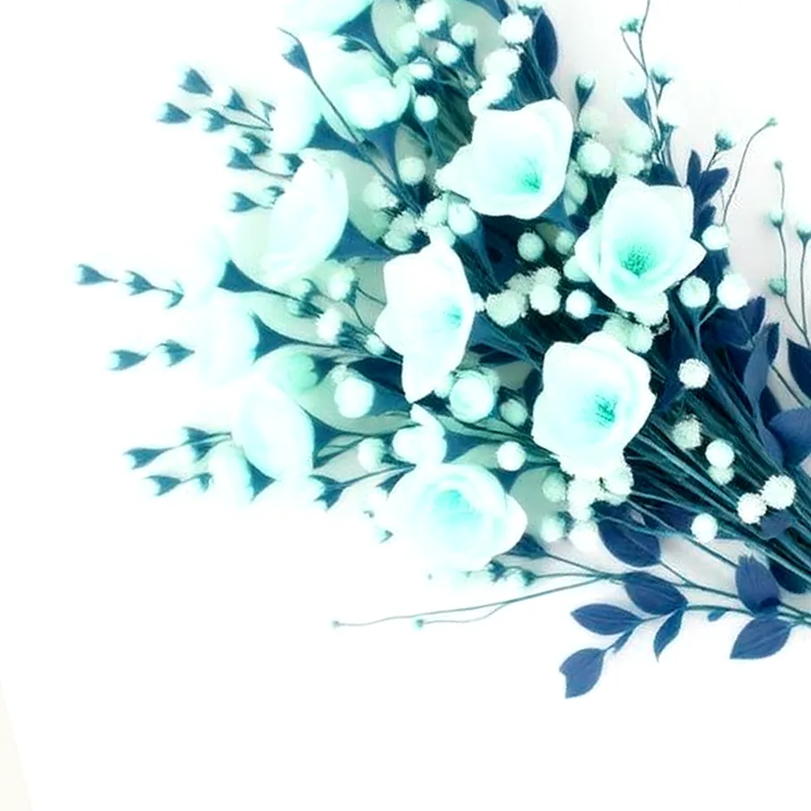 Plaid Artificial Floral Stem Bundle — 24"