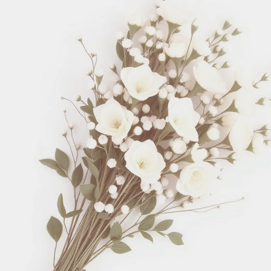 Plaid Artificial Floral Stem Bundle — 24", Blush