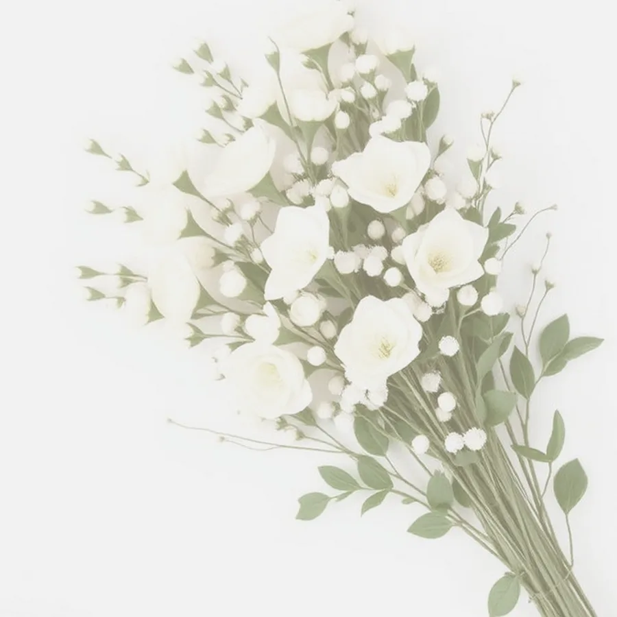 Plaid Artificial Floral Stem Bundle — 24", Ivory