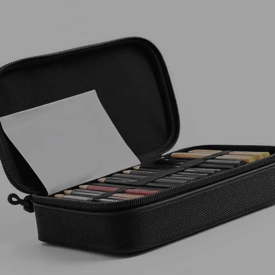 Sakura Zippered Marker Storage Case — 120 Slot, Black