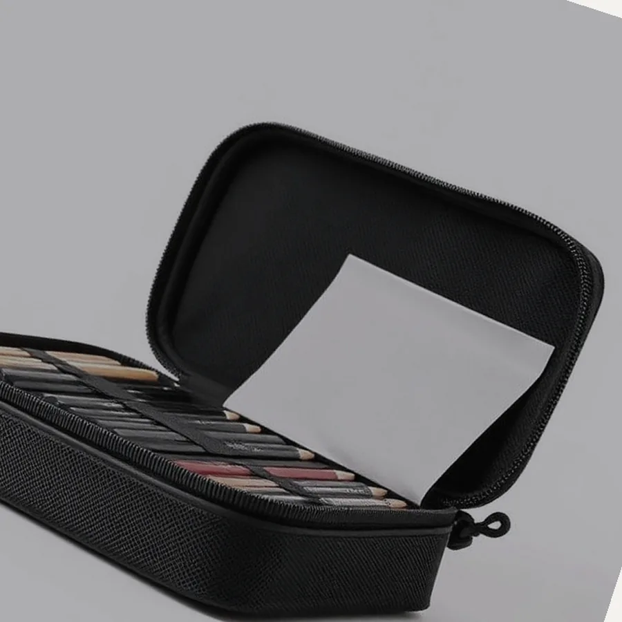 Sakura Zippered Marker Storage Case — 72 Slot, Black