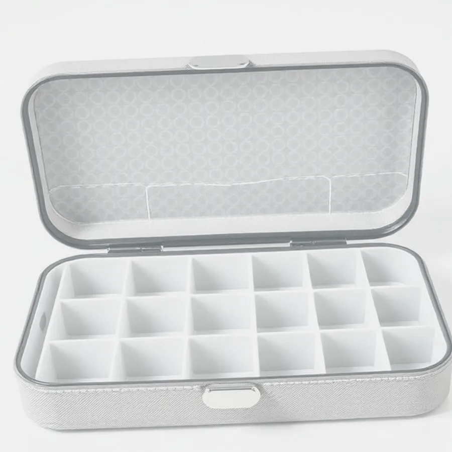 Tulip Adjustable Bead Organizer Case — 24 Compartment, Clear