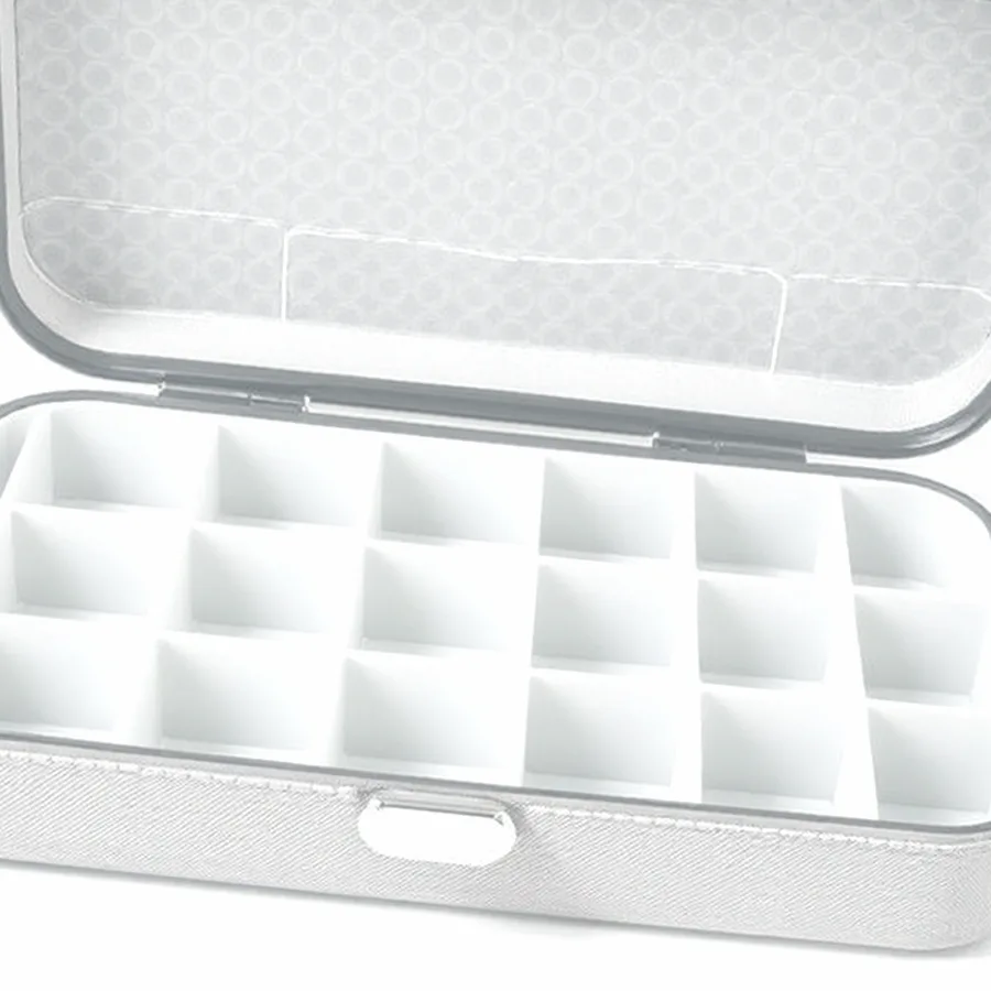 Tulip Adjustable Bead Organizer Case — 36 Compartment, Clear