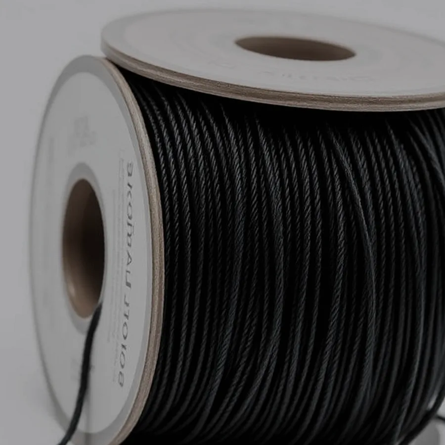 Tulip Nylon Beading Cord Spool — 0.5 mm, Black